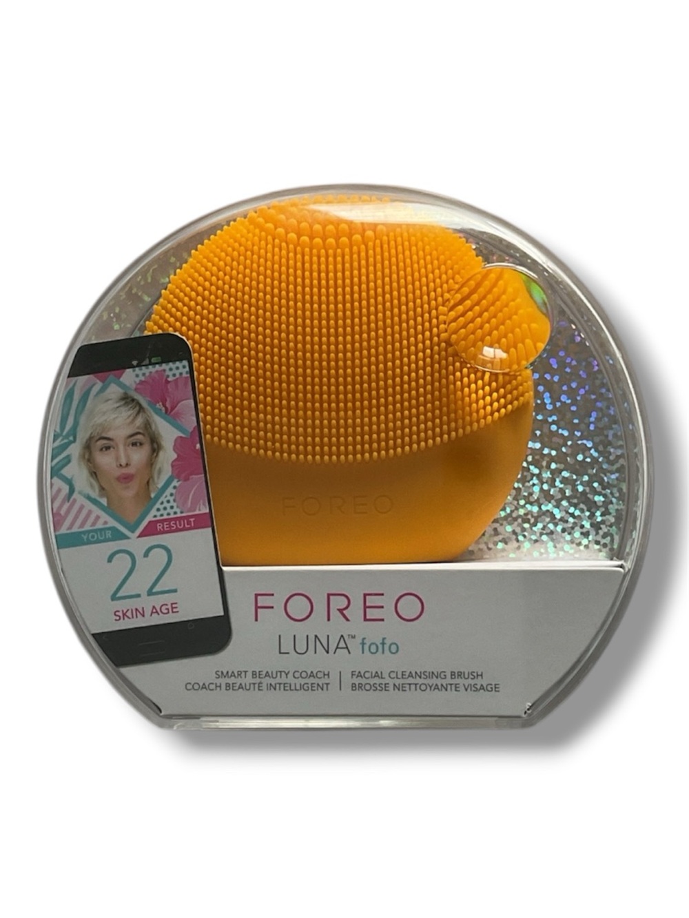 Foreo Luna Fofo Sunflower Yellow Intelligent Beauty Facial Brush Analysis NEW